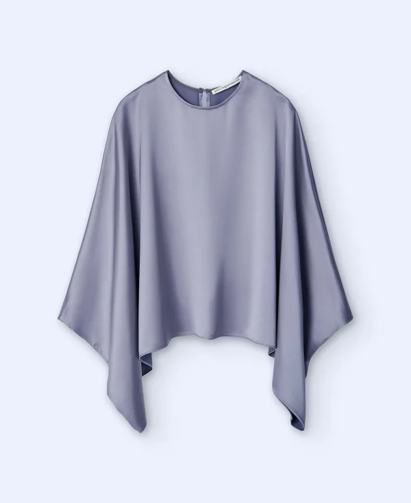 Adolfo Dominguez Chemises Et Tops*Chemisier A Manches Kimono Gris Clair