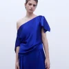 Adolfo Dominguez Chemises Et Tops*Chemisier Drape Cobalt