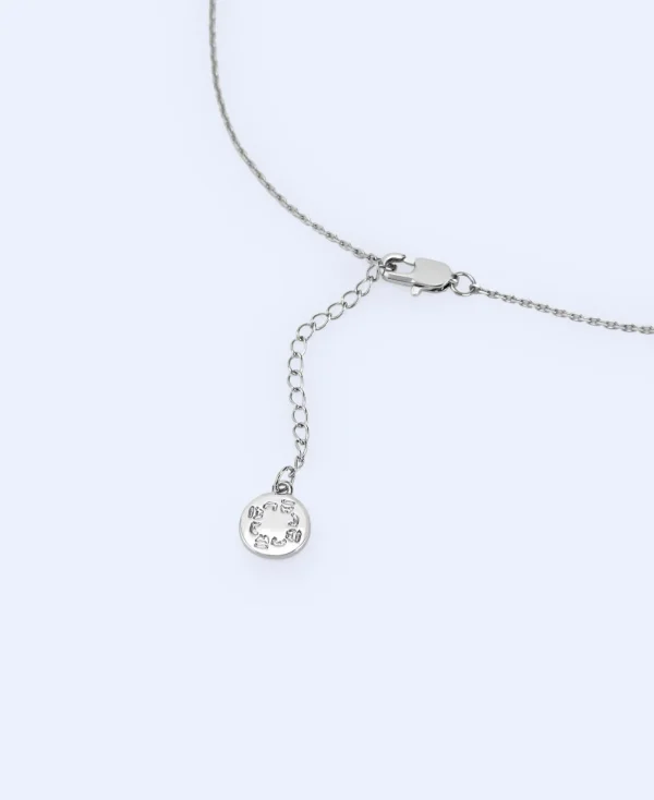 Adolfo Dominguez Bijuteria*Collier Feuille En Laiton Et Zinc Argente