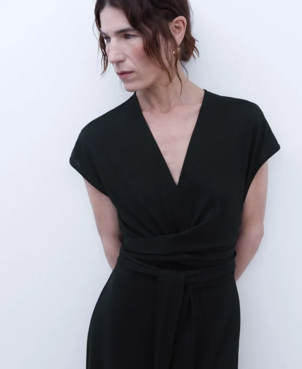 Adolfo Dominguez Robes & Combinaisons*Combi-Pantalon A Encolure En V Noir