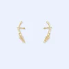 Adolfo Dominguez Bijuteria*Ear Cuff En Laiton A Motif Feuille De Chou Dore