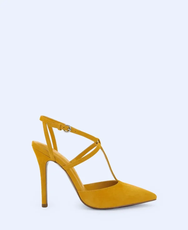 Adolfo Dominguez Chaussures*Escarpins En Daim Jaune Curcuma