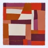 Adolfo Dominguez Foulard*Etole Blocs De Couleurs En Lin Europeen Rouge