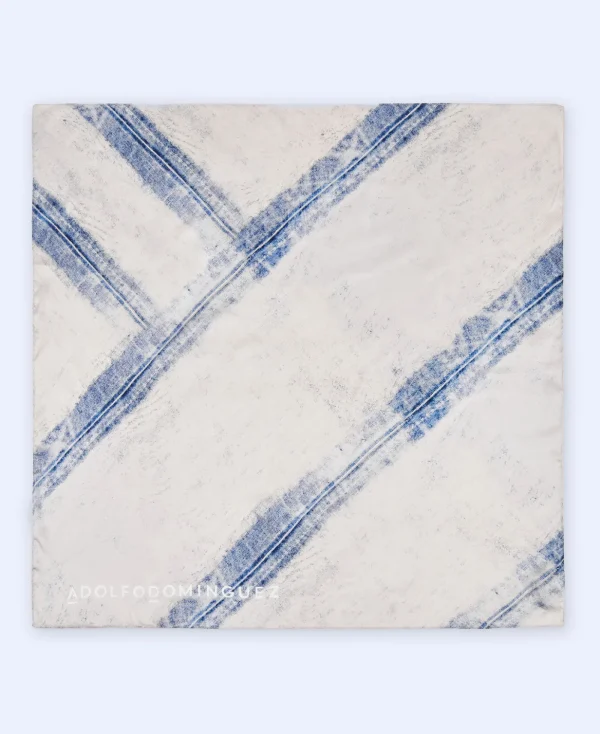 Adolfo Dominguez Foulard*Foulard Carre Imprime Bleu