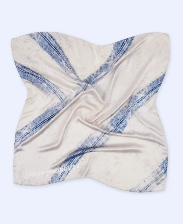 Adolfo Dominguez Foulard*Foulard Carre Imprime Bleu