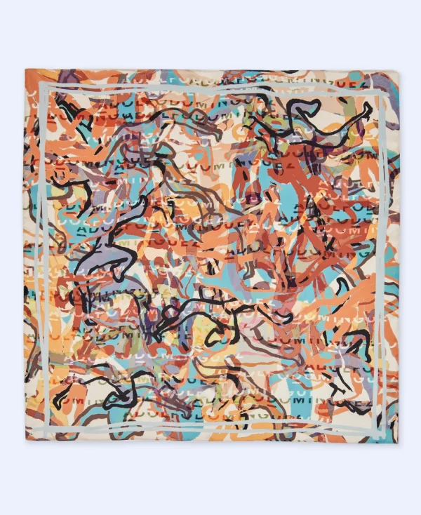 Adolfo Dominguez Foulard*Foulard Imprime Orange Clair