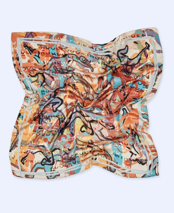 Adolfo Dominguez Foulard*Foulard Imprime Orange Clair