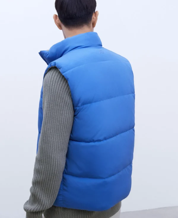 Adolfo Dominguez Vêtements D'Extérieur*Gilet Matelasse Reversible En Nylon Bleu Matisse