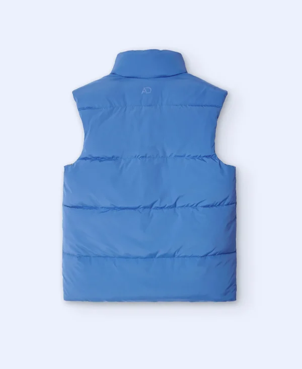 Adolfo Dominguez Vêtements D'Extérieur*Gilet Matelasse Reversible En Nylon Bleu Matisse