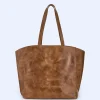 Adolfo Dominguez Sacs*Grand Sac Cabas En Craquele Cuir