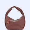 Adolfo Dominguez Sacs*Grand Sac Hobo A Texture Granulaire Marron