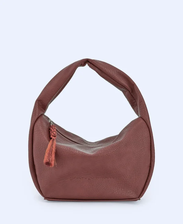 Adolfo Dominguez Sacs*Grand Sac Hobo A Texture Granulaire Marron