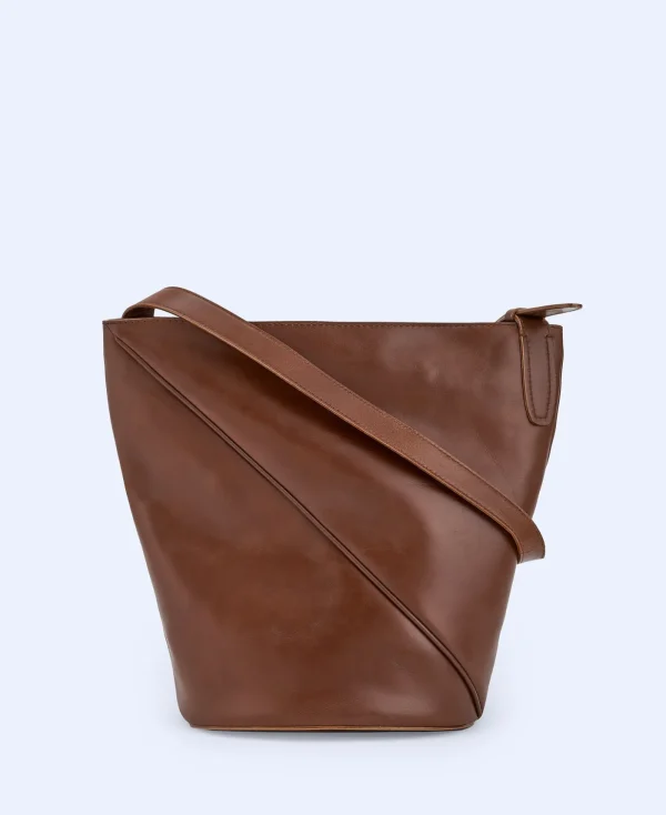 Adolfo Dominguez Sacs*Grand Sac Hobo En Cuir Responsable Cuir Fonce