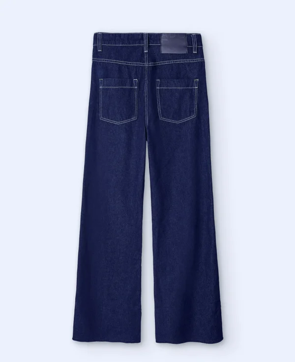 Adolfo Dominguez Pantalons*Jean Coupe Ample Bleu Denim