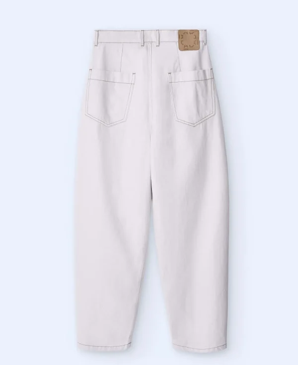 Adolfo Dominguez Pantalons*Jeans Banane En Coton Ecru