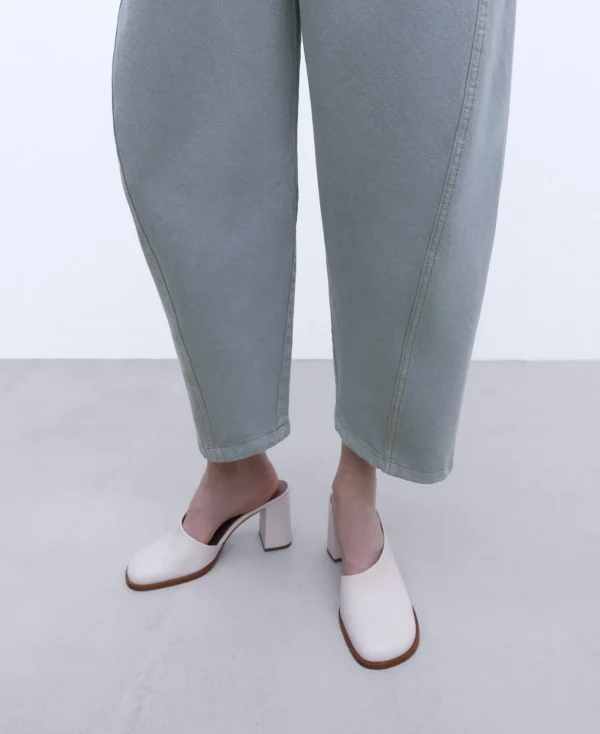 Adolfo Dominguez Pantalons*Jeans Banane En Coton Gris Clair