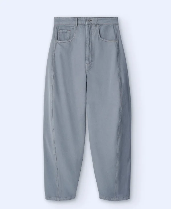 Adolfo Dominguez Pantalons*Jeans Banane En Coton Gris Clair