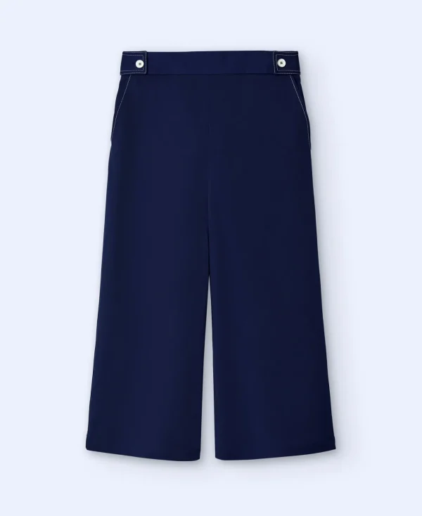 Adolfo Dominguez Pantalons*Jupe-Culotte Large Bleu Marine