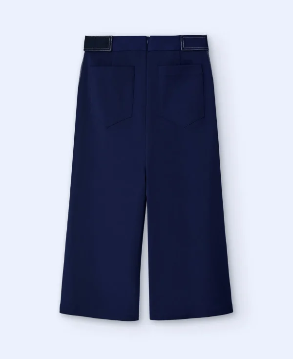 Adolfo Dominguez Pantalons*Jupe-Culotte Large Bleu Marine