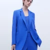 Adolfo Dominguez Vêtement D'Extérieur*Long Blazer Cintre Bleu