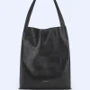 Adolfo Dominguez Sacs*Maxi Sac Shopper En Cuir De Vachette Noir