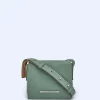 Adolfo Dominguez Sacs*Mini Sac A Bandouliere En Cuir Responsable Bleu Vert