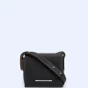 Adolfo Dominguez Sacs*Mini Sac A Bandouliere En Cuir Responsable Noir