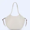 Adolfo Dominguez Sacs*Mini Sac Shopper En Cuir De Vachette Ecru