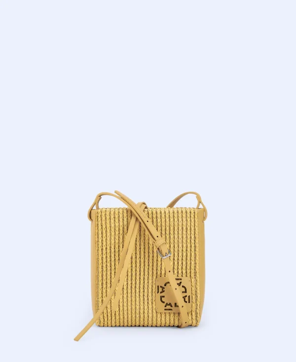 Adolfo Dominguez Sacs*Mini Sac Tresse Recycle Jaune Clair