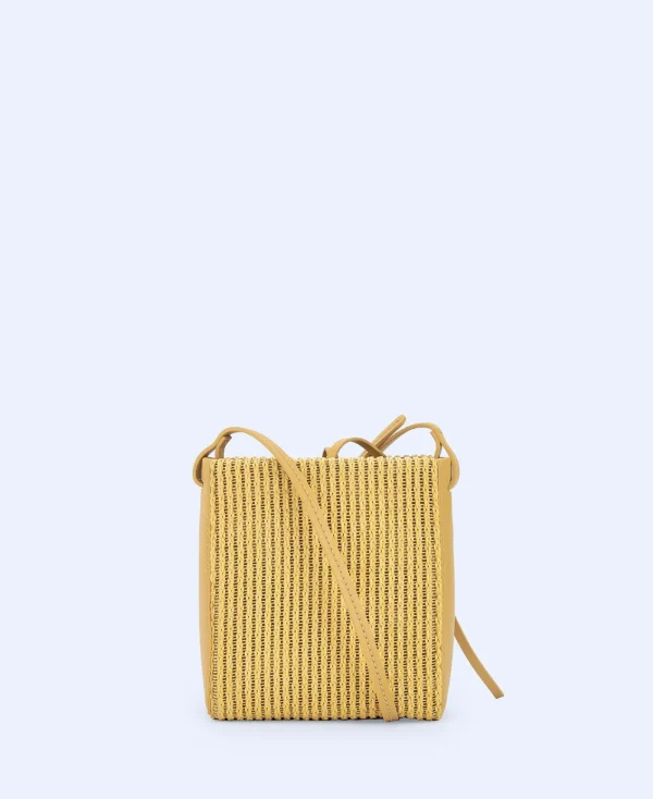 Adolfo Dominguez Sacs*Mini Sac Tresse Recycle Jaune Clair