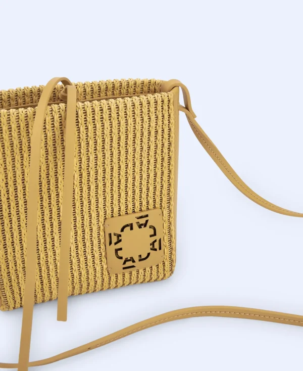 Adolfo Dominguez Sacs*Mini Sac Tresse Recycle Jaune Clair