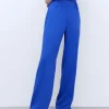 Adolfo Dominguez Pantalons*Pantalon A Pinces Uni Bleu