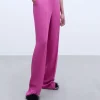 Adolfo Dominguez Pantalons*Pantalon A Pinces Uni Rose