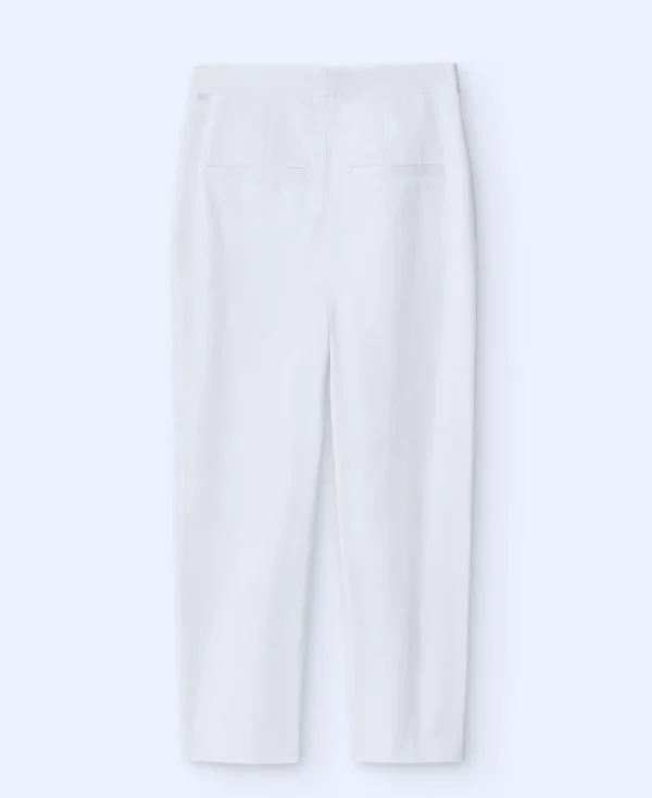 Adolfo Dominguez Pantalons*Pantalon A Plis En Coton Biologique Ecru