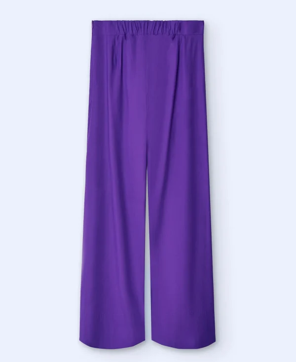 Adolfo Dominguez Pantalons*Pantalon Ample En Coton Violet