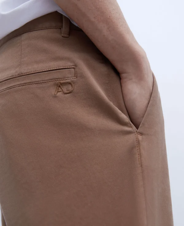 Adolfo Dominguez Pantalons*Pantalon Chino A Pinces En Coton Camel