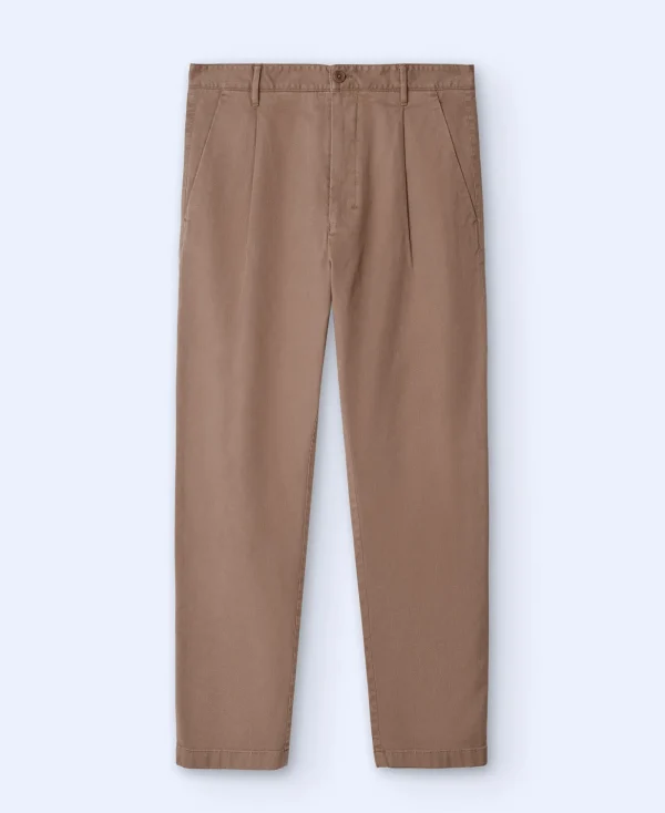 Adolfo Dominguez Pantalons*Pantalon Chino A Pinces En Coton Camel