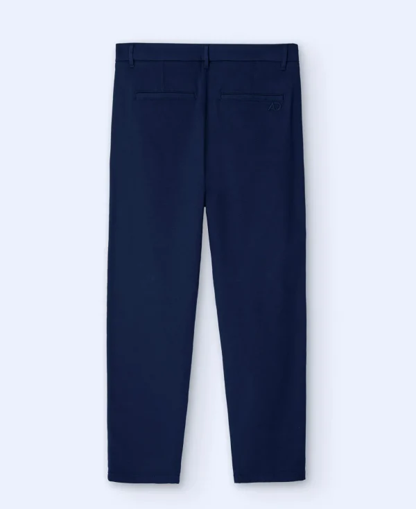 Adolfo Dominguez Pantalons*Pantalon Chino Ample Avec Pinces Bleu Marine