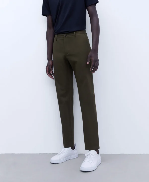 Adolfo Dominguez Pantalons*Pantalon Chino Avec Poches A L'Italienne Kaki