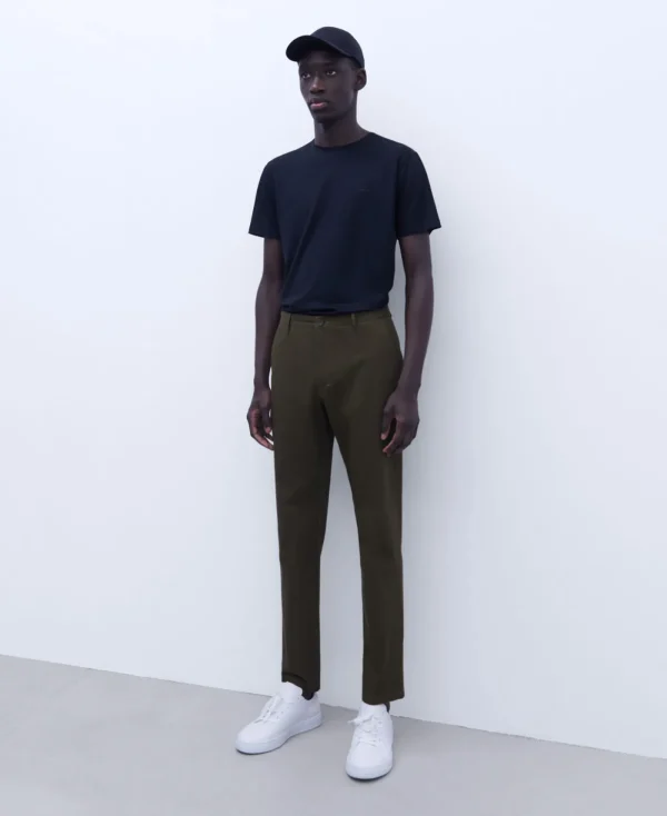 Adolfo Dominguez Pantalons*Pantalon Chino Avec Poches A L'Italienne Kaki