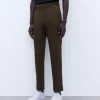 Adolfo Dominguez Pantalons*Pantalon Chino En Coton Serge Kaki