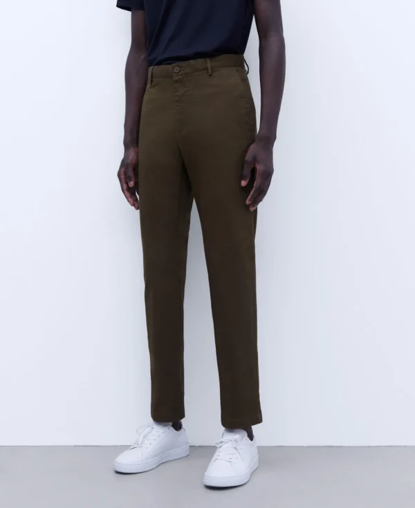 Adolfo Dominguez Pantalons*Pantalon Chino En Coton Serge Kaki