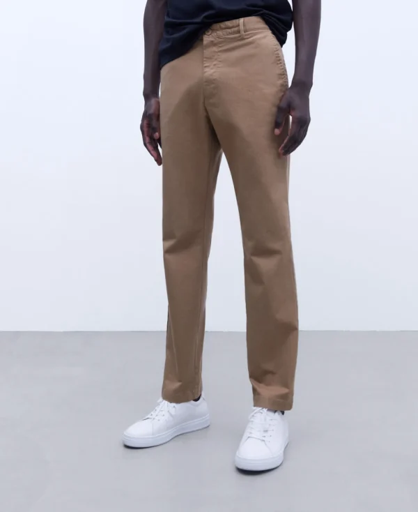 Adolfo Dominguez Pantalons*Pantalon Chino En Coton Serge Camel