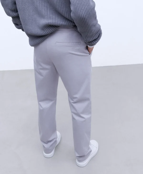 Adolfo Dominguez Pantalons*Pantalon Chino En Coton Serge Glace