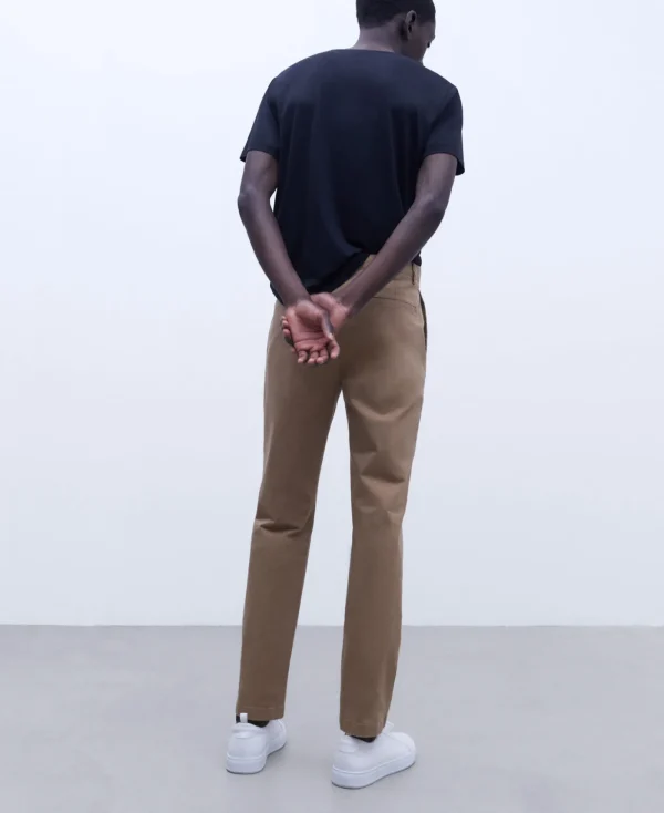 Adolfo Dominguez Pantalons*Pantalon Chino En Coton Serge Camel