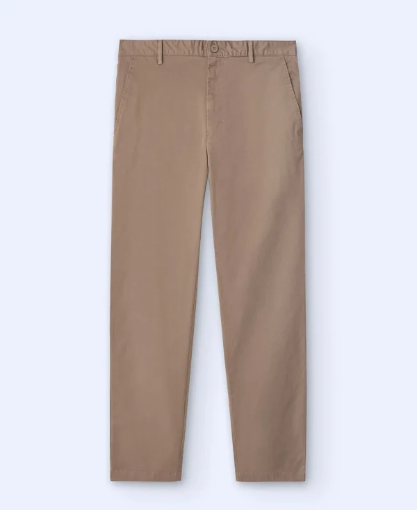 Adolfo Dominguez Pantalons*Pantalon Chino En Coton Serge Camel