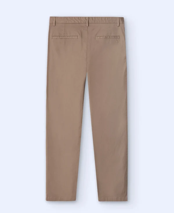 Adolfo Dominguez Pantalons*Pantalon Chino En Coton Serge Camel