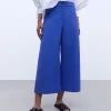 Adolfo Dominguez Pantalons*Pantalon Coupe Ample En Coton Bleu