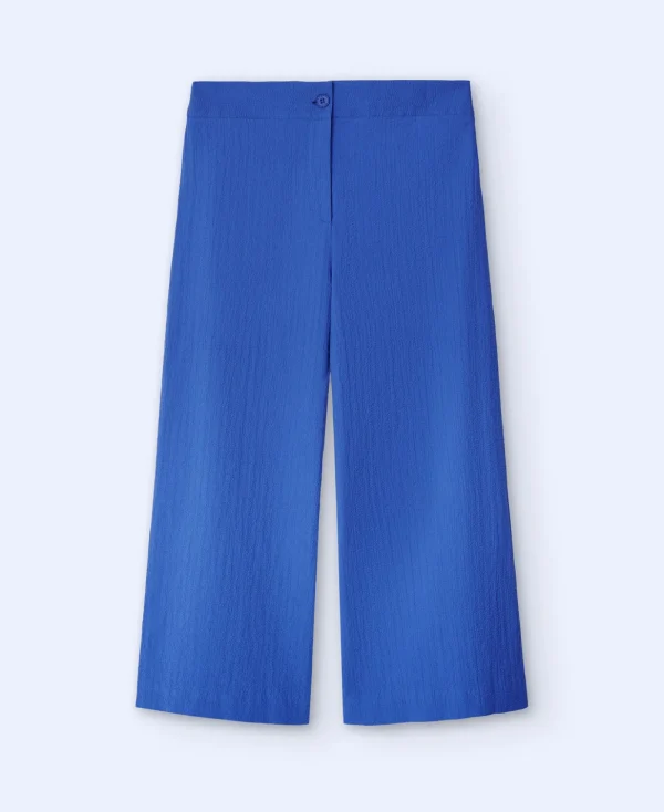 Adolfo Dominguez Pantalons*Pantalon Coupe Ample En Coton Bleu