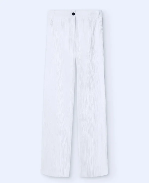 Adolfo Dominguez Pantalons*Pantalon De Costume Coupe Droite. Blanc Naturel